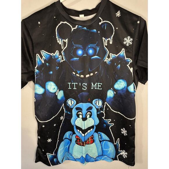 Freddy Fazbear FNAF Short Sleeve Crew Neck Graphic T-Shirt Kid Boys Size L - Picture 3 of 6